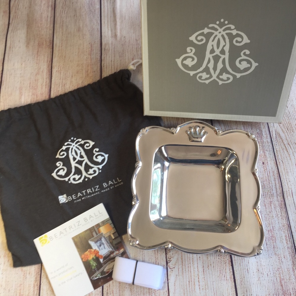 NEW Beatriz Ball Silver Crown Bowl